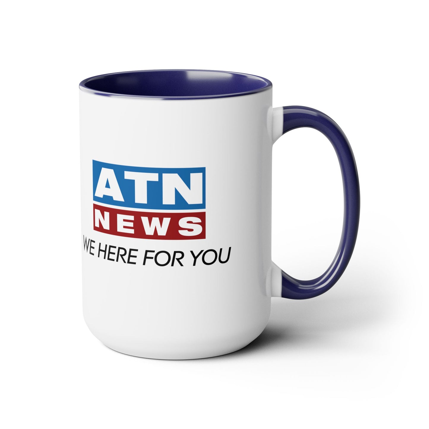 ATN News Succession LARGE Two-Tone Coffee Mugs, 15oz