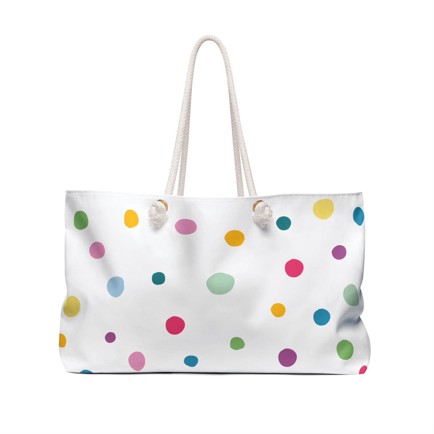 Polka Dot Rainbow Weekender Bag