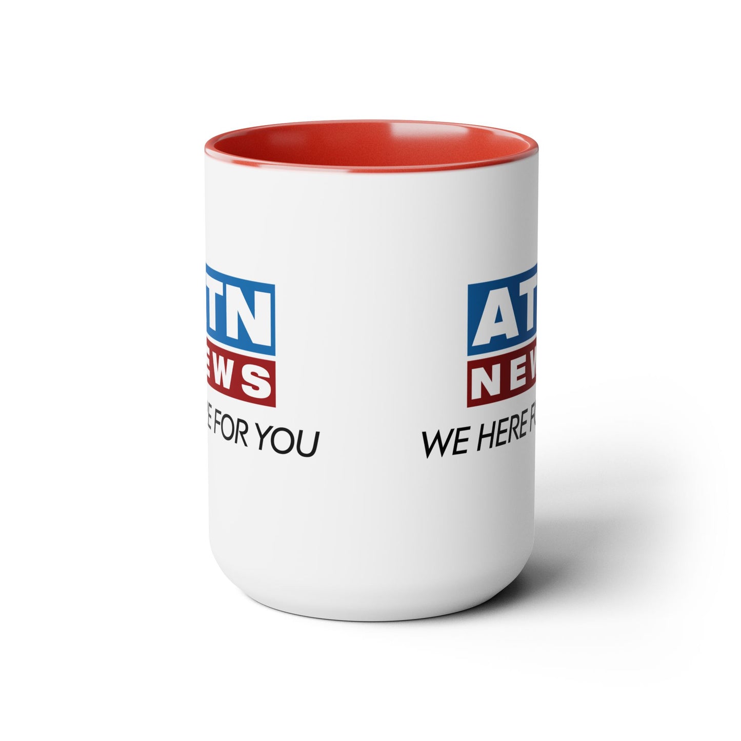 ATN News Succession LARGE Two-Tone Coffee Mugs, 15oz