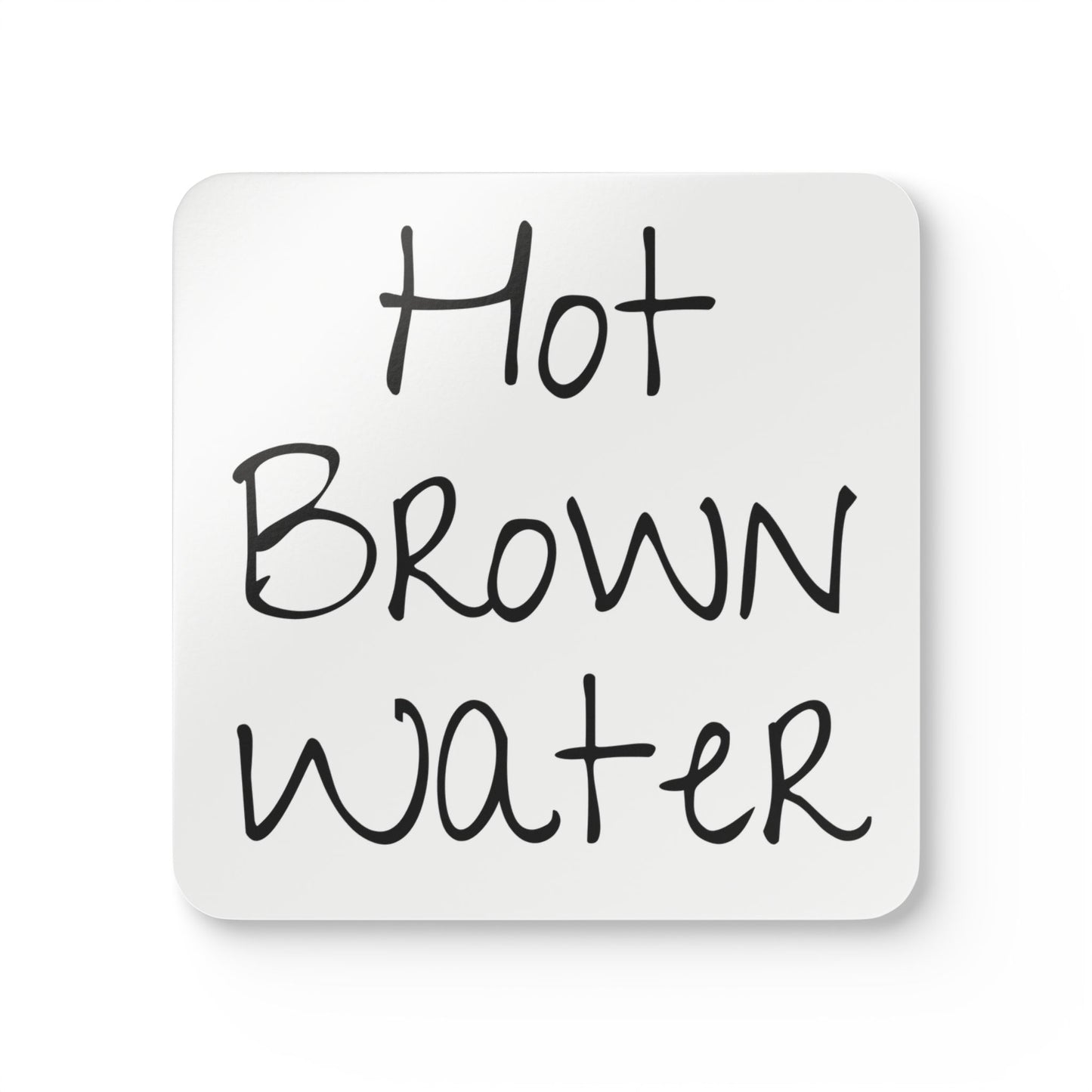 Hot Brown Water Corkwood Coaster Set