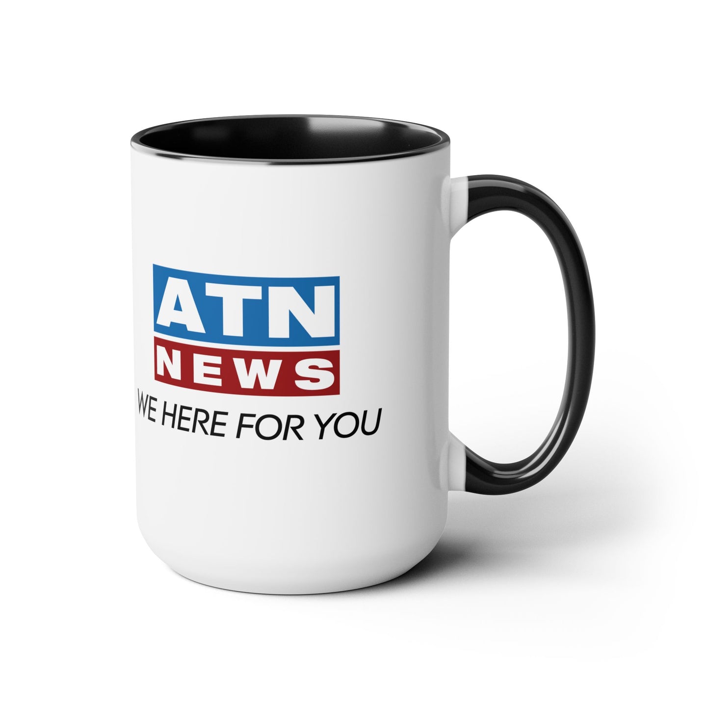 ATN News Succession LARGE Two-Tone Coffee Mugs, 15oz