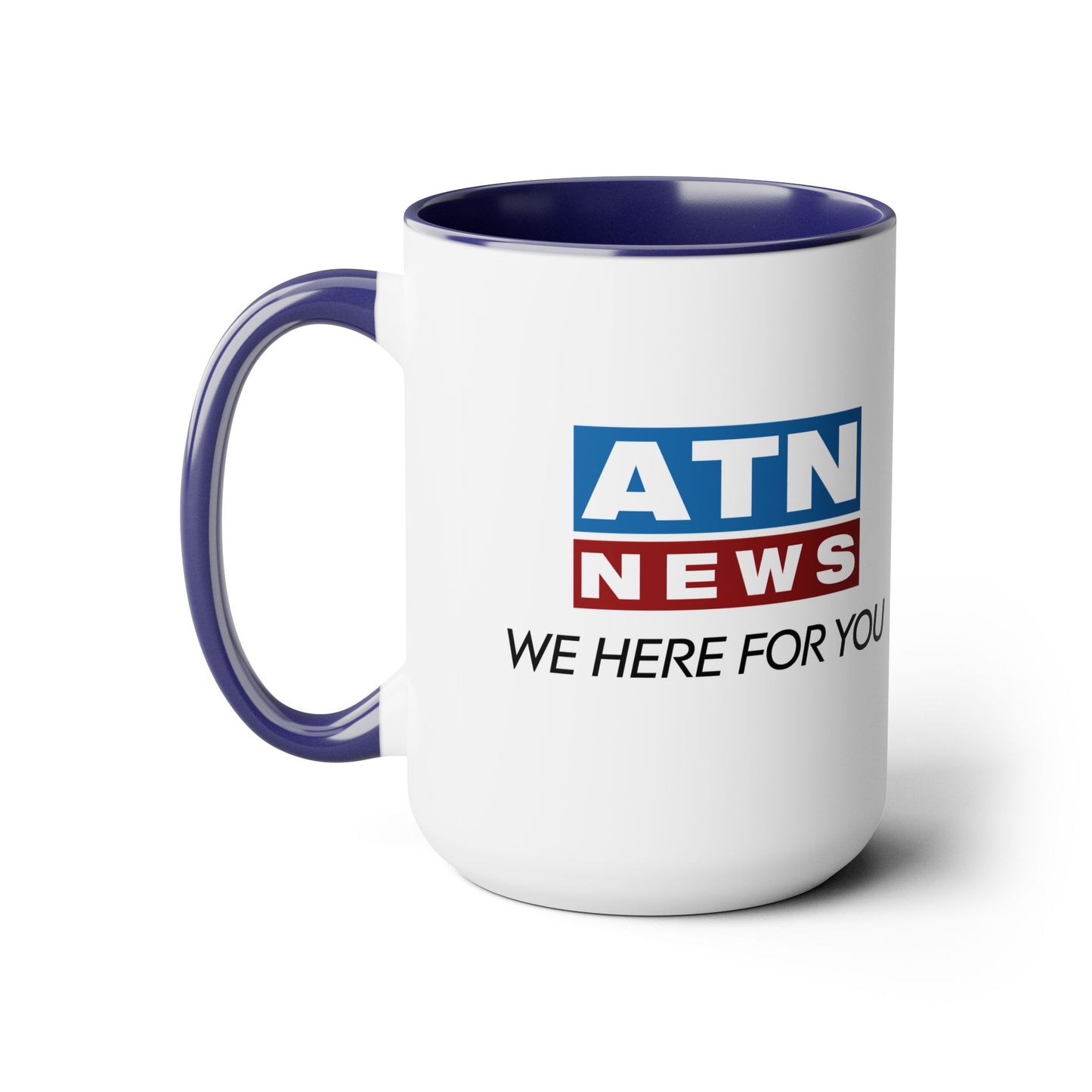 ATN News Succession LARGE Two-Tone Coffee Mugs, 15oz