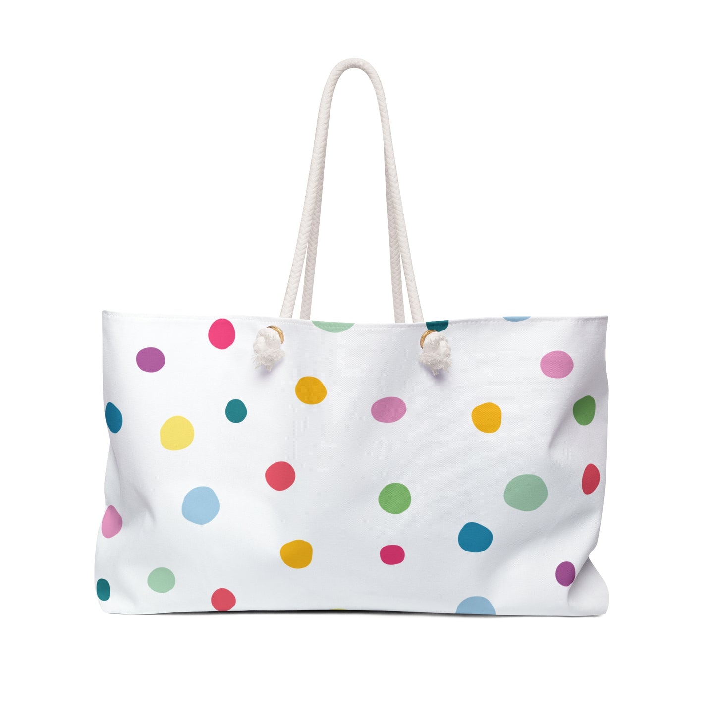 Polka Dot Rainbow Weekender Bag