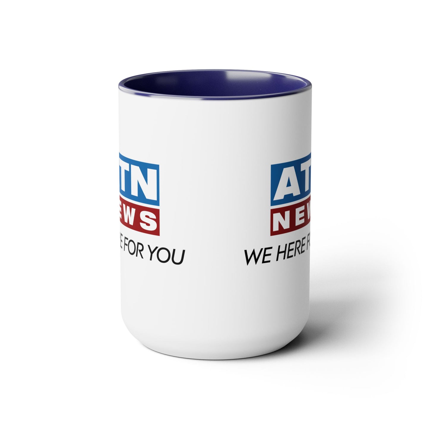 ATN News Succession LARGE Two-Tone Coffee Mugs, 15oz