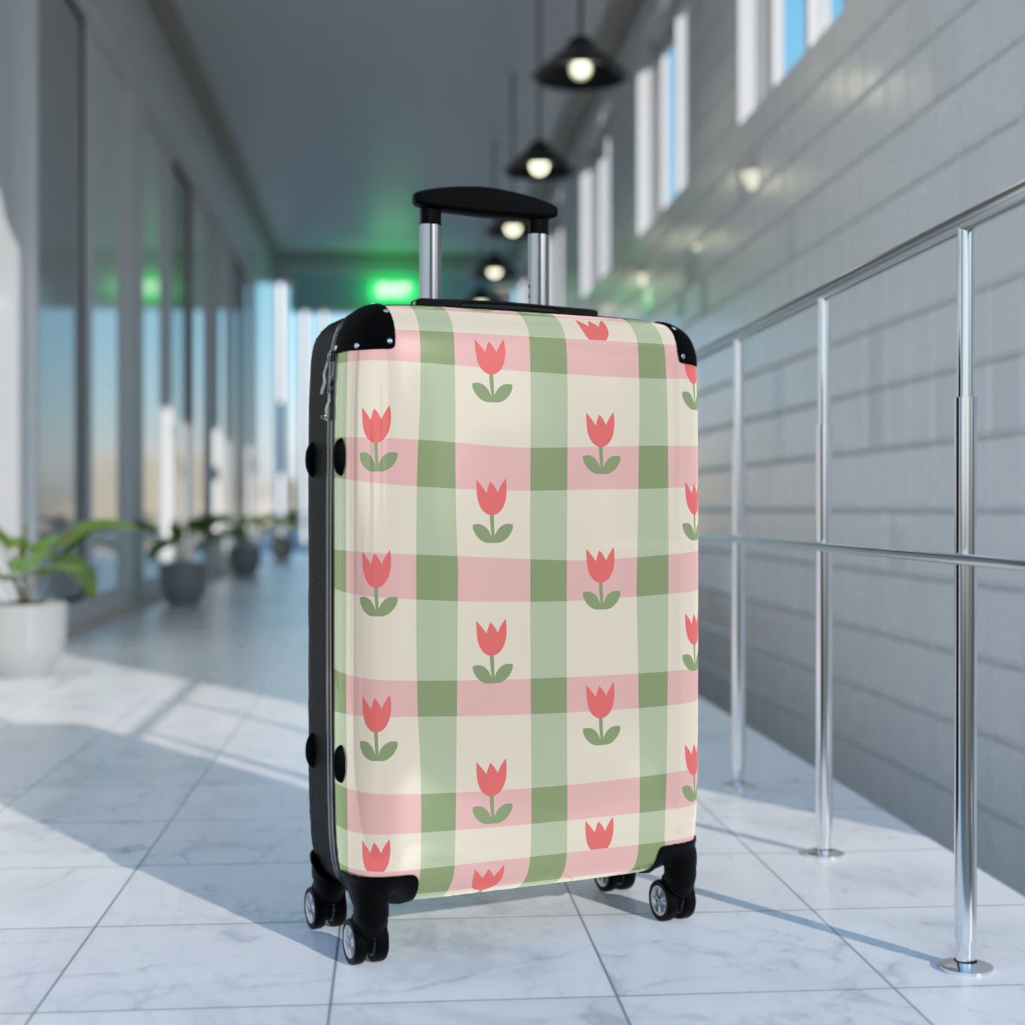 Plaid Tulip Suitcase
