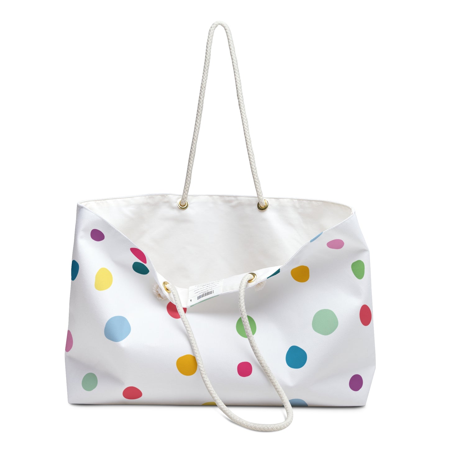 Polka Dot Rainbow Weekender Bag