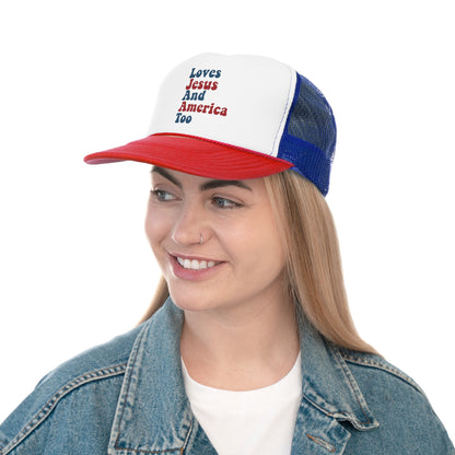 Loves Jesus and America Too 4th of July Hat Tom Petty