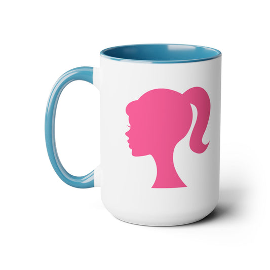 Barbie Two-Tone Coffee Mugs, 15oz