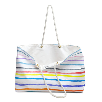 Rainbow Stripe Weekender Bag