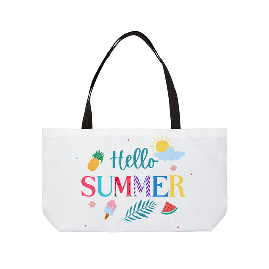 Welcome Summer Weekender Beach Pool Tote Bag