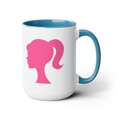 Barbie Two-Tone Coffee Mugs, 15oz