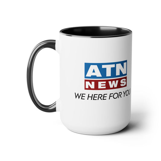 ATN News Succession LARGE Two-Tone Coffee Mugs, 15oz