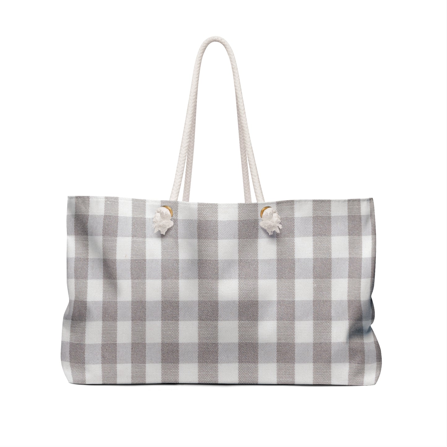 Grey Plaid Coastal Chic Weekender Bag