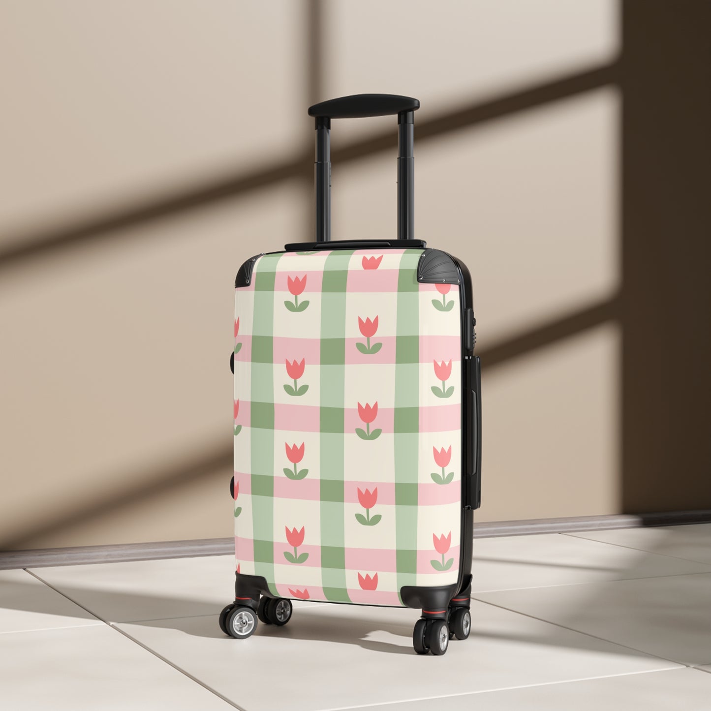 Plaid Tulip Suitcase