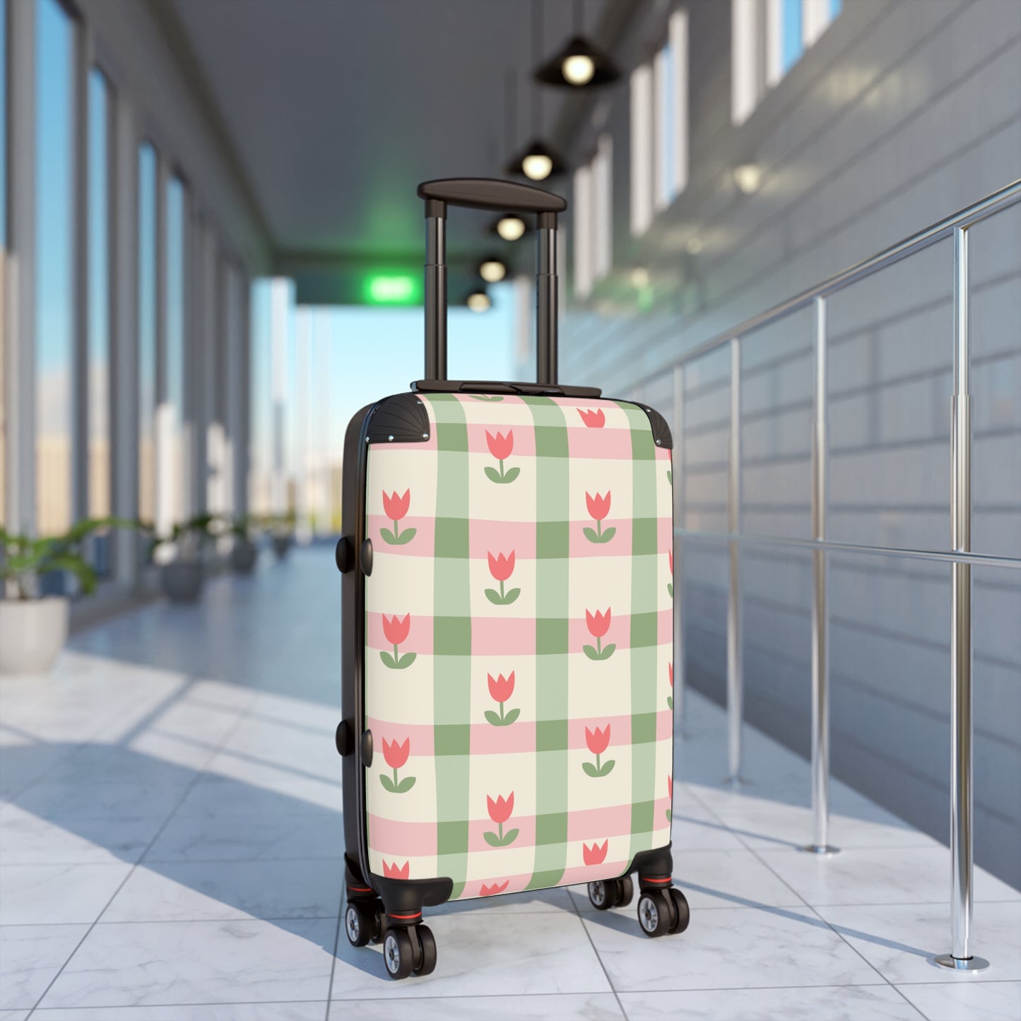 Plaid Tulip Suitcase