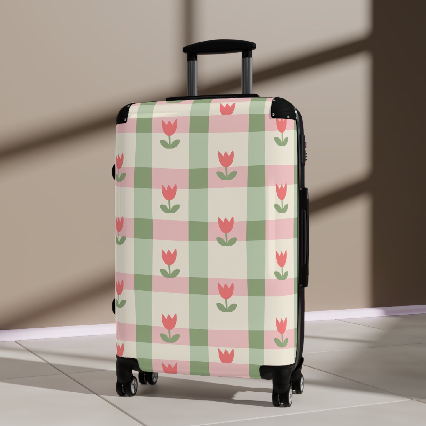 Plaid Tulip Suitcase