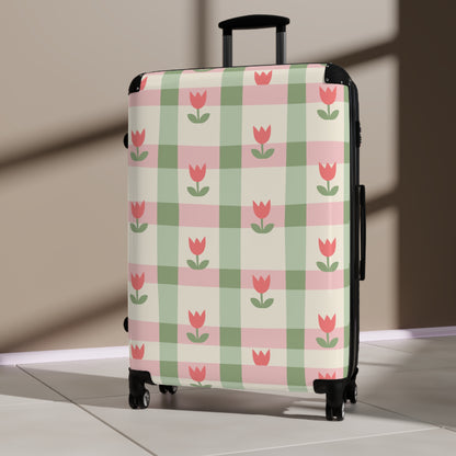 Plaid Tulip Suitcase